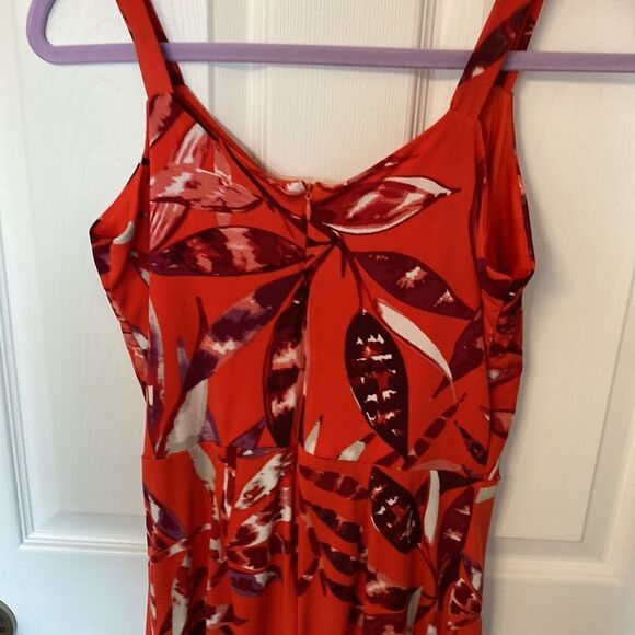 Enfocus Studio- Red cropped tropical print romper- Size 6 - Picture 6 of 9